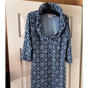 Gretchen Scott ruffle v- neck. Size is LARGE,similar listing for comparison.